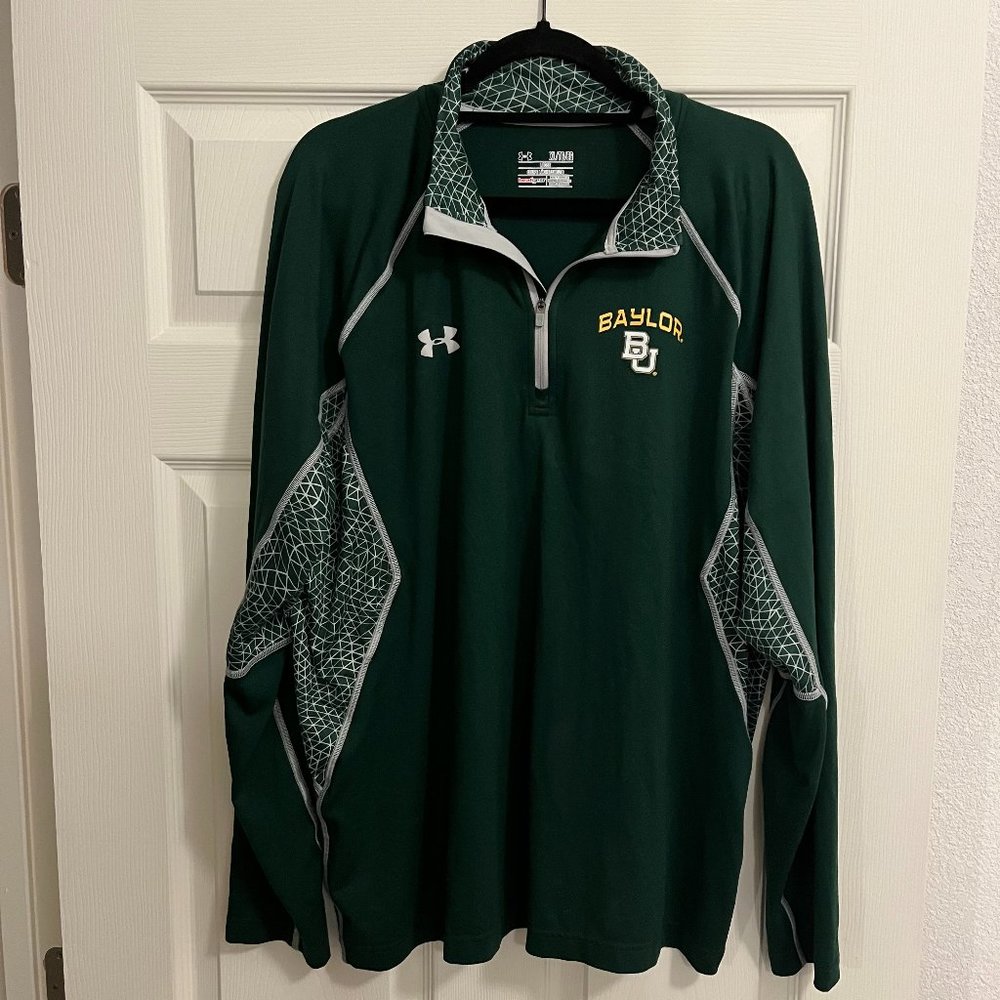 Baylor Under Armour Quarter Zip Loose Long Sleeve